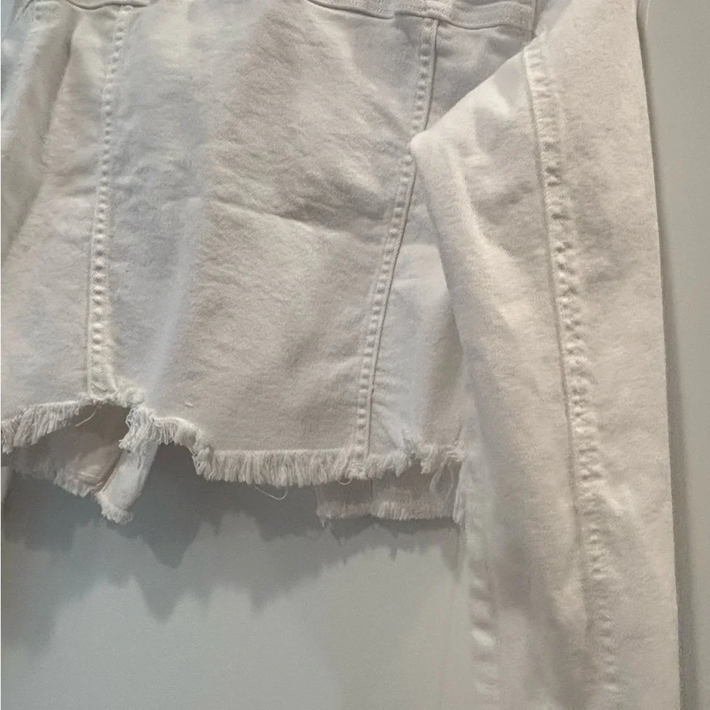 Cello Off-White Cropped Denim Jacket - Picture 7 of 11